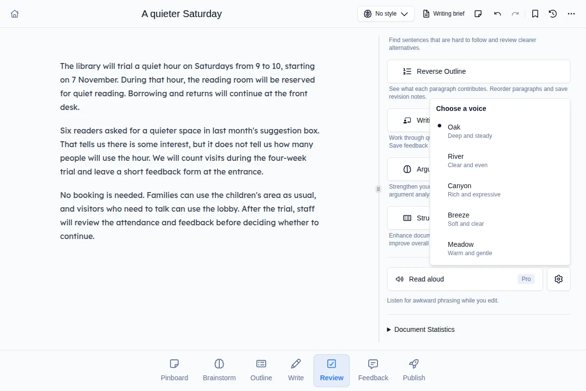 BlueTip Read Aloud - hear your document with natural AI voices